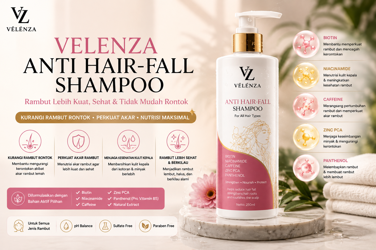 Velenza Anti Hair-Fall Shampoo