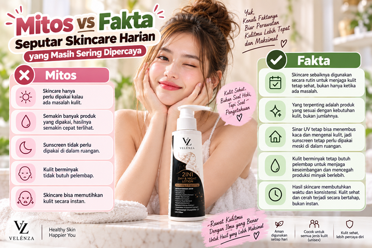 Mitos vs Fakta Seputar Skincare Harian yang Masih Dipercaya