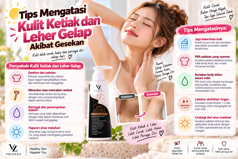 Tips Mengatasi Kulit Ketiak dan Leher Gelap Akibat Gesekan