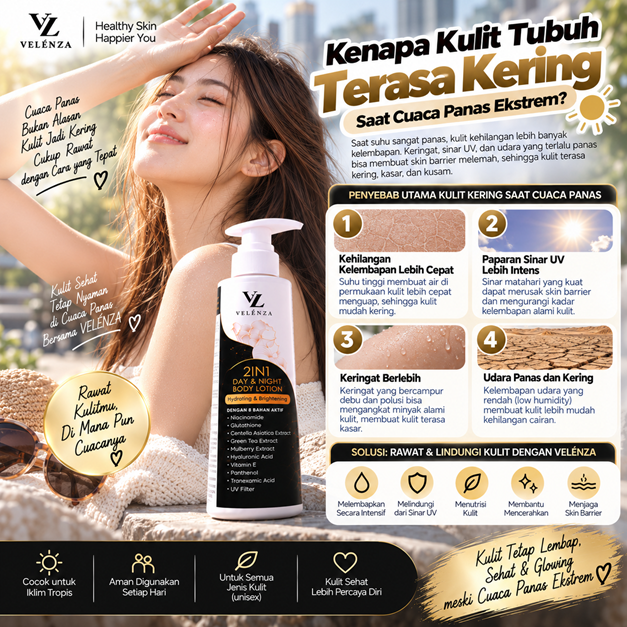Kenapa Kulit Tubuh Terasa Kering Saat Cuaca Panas Ekstrem?
